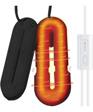 KOOMAL Telescopic Electric Shoe Dryer with 3 Gear Timer 360 Degree Quick Drying for Boots Gloves Shoes Socks in Winter/Rainy Days Portable Shoe Heater Warmer for Eliminating Odors (UK Plug) Black - Buy Online on GoSupps.com