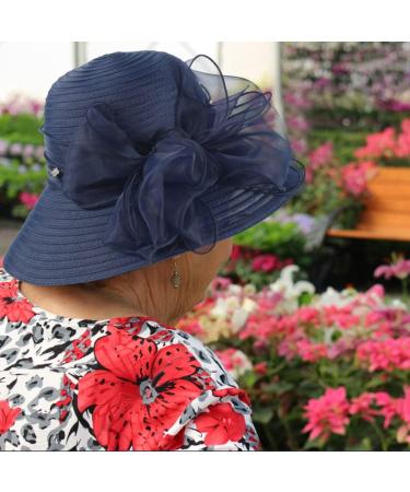 Lady Church Derby Dress Cloche Hat Fascinator - Rose Tea Party Wedding Bucket Hat - Buy Online on GoSupps.com