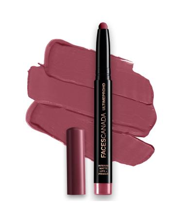 Faces Canada Hd Intense Matte Lipstick Feather Light Comfort 10 Hrs Stay Primer Infused Flawless Hd Finish Made In Germany Brown Red Pink Purple Nude Lip Color Magnetic 0.05 Oz Magnetic 02