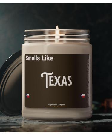 Natural Scented Soy Candle 9oz - Texas Themed Eco-Friendly Gift | Handmade Long-Lasting Cinnamon Vanilla Fragrance - Buy Online on GoSupps.com