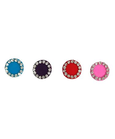 multi-color Beautiful Velvet Round Stone studded Bindi With Border bindi stickers Indian Bindi for women Face Jewels Small