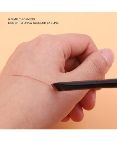 10pcs Flat Head Brush Professional Ultra Thin Soft Hair Brow Liner Brush Eye Makeup Tool - Buy Online on GoSupps.com