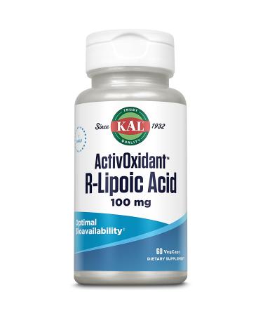 Kal alpha lipoic acid (NA-R-alpha-liponic acid) |100mg |60 capsules |Vegan |Gluten -free |Without genetic engineering |Laboratory test |Dietary supplements with alpha lipoic acid |Participation of energy metabolism
