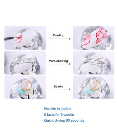 20 Pack Spider Gel UV Gel Nail Polish with 2 Nail Art Line Pen - Halloween Manicure Decorations - Buy Online on GoSupps.com