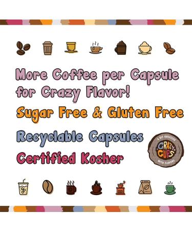 Crazy Cups Flavored Coffee Pods Variety Pack - 72 Count, Medium Roast K Cups with Pumpkin Flavor - Recyclable Single Serve Coffee Pods for Keurig Machines - Buy Online on GoSupps.com