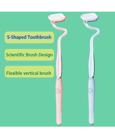 2-Piece S-Shaped Toothbrush Set | Scientifically Designed Soft Bristle Brush for Comprehensive Teeth & Gum Care - Deep Clean for Adults - Buy Online on GoSupps.com