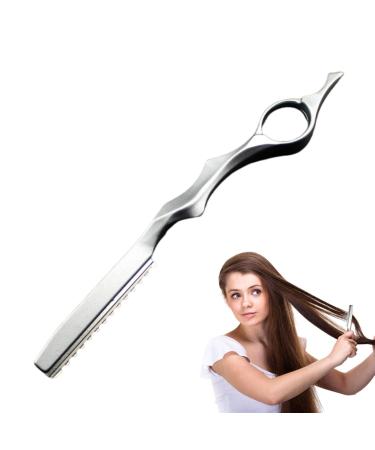 Hair Styling for Hair Cutting | Ergonomic Hair with Alloy Handle | Hairdressing Non-Slip Hair Texture Hair Cutting Tool for Professional Hairdressing Silver