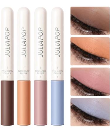 Liquid Eyeshadow Set 4 Colors Matte Liquid Eyeshadow with Lightweight - Cream Eyeshadow Primer Waterproof Long Lasting Eye Brightener Highlighter Blusher Eye Shadow Makeup for Women Fassme - Buy Online on GoSupps.com