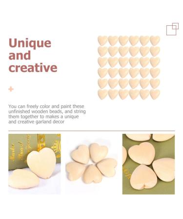 Buy Toyvian 250pcs Peach Heart Unfinished DIY Wooden Beads - Perfect for Valentine's Day Jewelry & Crafts | Quality Heart Loose Beads for Kids Decor - Buy Online on GoSupps.com