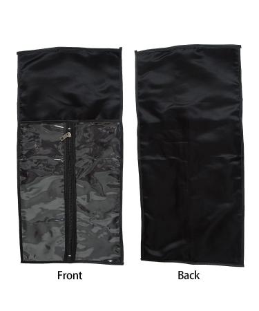 RJMBMUP Satin Hair Extension Storage Bag with Hanger - Black | Wig Holder Case for Travel & Storage - Buy Online on GoSupps.com