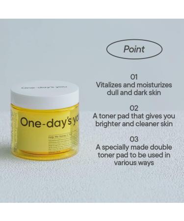 Honey-C Pad One Step Mild Skin Care 60 Pads: Daily Toner for Skin Moisturizing & Brightening - Hypoallergenic Korean Skincare - Buy Online on GoSupps.com
