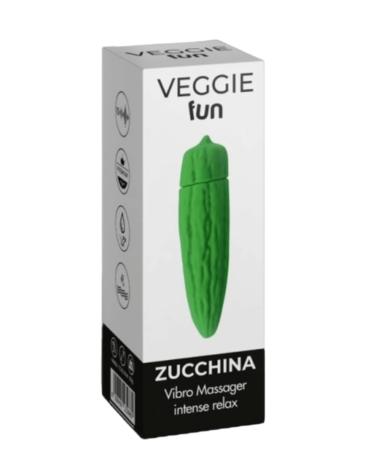 Veggie Fun Handbag Massager Medical Grade Silicone Waterproof 12cm with 1 AAA Battery (Included)