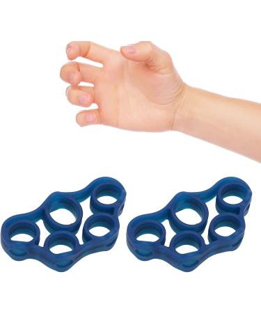 Finger Exerciser Skin Friendly Finger Trainer 2Pcs High Flexibility for Recovery (Dark Blue 11LB) - Buy Online on GoSupps.com