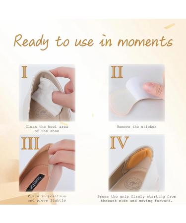 Heel Grips for Loose Shoes | Premium Inserts & Cushions | Prevent Slipping & Blisters | Multicolor Beige & Black - Buy Online on GoSupps.com