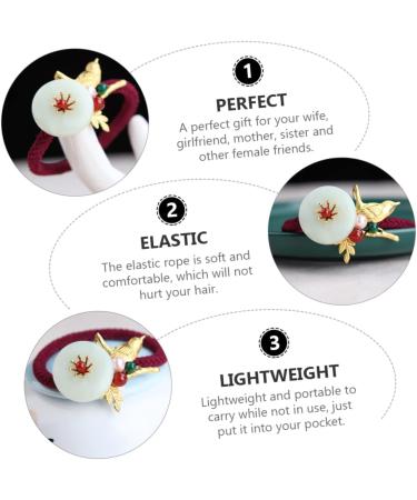 DOITOOL 1pc Hair Tie Headband Scrunchy Hair Ring Little Girl Hair Tie Girl Hair Accessories Ribbon Hair Ties Ponytail Holder Hair Rope Hair Accessory Emerald Simple Copper - Buy Online on GoSupps.com