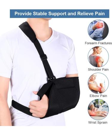 Yosoo Health Gear Medical Arm Sling Shoulder Sling - Large Breathable Immobilizer for Rotator Cuff Injury and Fractured Bones - Adult with Waist Strap - Buy Online on GoSupps.com
