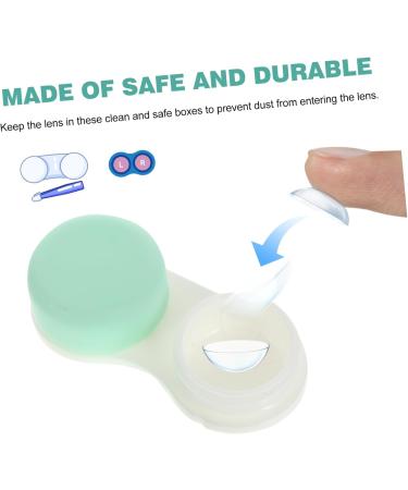 Solustrie Contact Lens Container Set - Colorful Portable Holder with Mirror | Eye-Catching Travel Applicator | Perfect for All Lens Types - 7.5x7.5x2.8cm - Buy Online on GoSupps.com