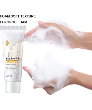 HOUSN Rice Pure Clay Mask for Foam Cleanser 100 ml Cleansing Foam Facial Cleansing Cleansing Foam Blackheads Deep Cleansing Pore Cleanser Rice Cleansing Foam Mild Cleansing for - Buy Online on GoSupps.com