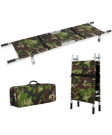 Folding Medical Stretcher Aluminum Alloy Stretcher First Aid Rescue Stretcher 10 Handles for Mobile Injured Mountain Rescue Decoration - Buy Online on GoSupps.com