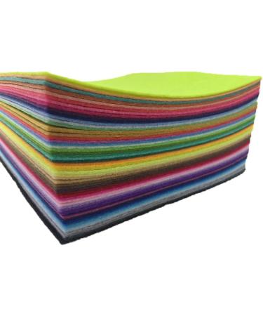 Flic-Flac 54pcs Assorted Color Felt Fabric Sheet Pack - DIY Craft Squares (10cm x 10cm) - Buy Online on GoSupps.com