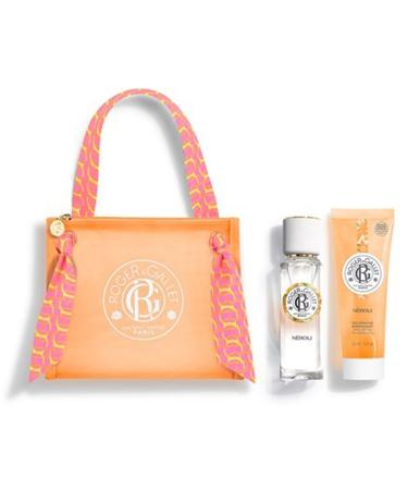 Roger & Gallet | Travel Pouch Travel Set | Includes 1 oz Fragrance Water 1.6 oz Shower Gel & Limited Edition Travel Pouch | All Natural Body Care (Neroli | N roli) Travel Pouch - Neroli