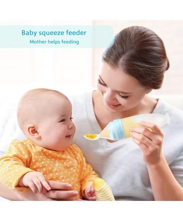 Termichy Baby Weaning Spoon - Silicone Food Dispensing Spoon for Infant Feeding 90ML (Blue) - Buy Online on GoSupps.com