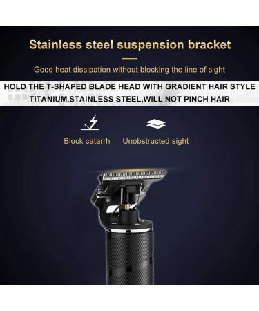 Luejnbogty Rechargeable Without Cutting T Blade Clippers Electric Hair Clippers Hairdresser Grooming Silver - Buy Online on GoSupps.com