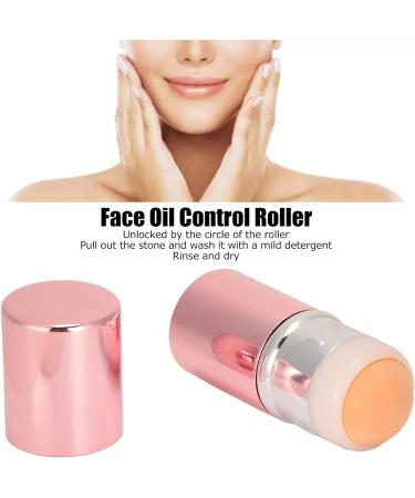 Pink Oil Absorbing Roller - Reusable Volcanic Stone Facial Cleansing & Oil Control Roller for Women & Girls | Portable Skin Massage Tool - Buy Online on GoSupps.com
