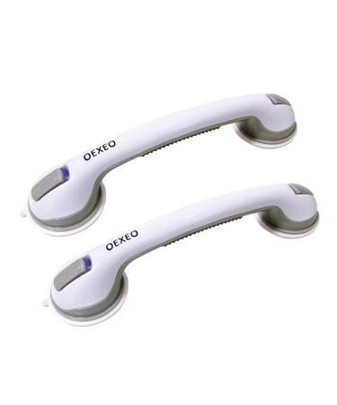 OEXEO 2PCS 16" Grab Bars for Bathroom - Shower Handle - Grab Bars for Bathtubs and Showers - Safety Hand Rail Support for Tub Handicap Elderly Injury Kid Senior Assist Bath Handle