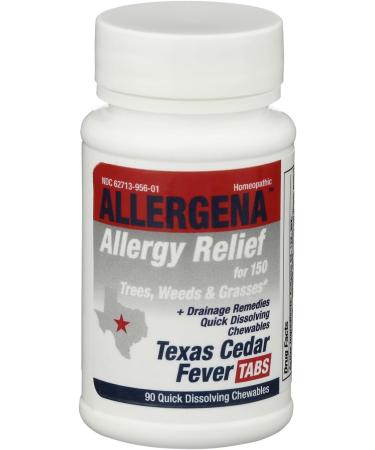 PROGENA - Allergena Cedar Fever Tabs (90 Count Chewable Tabs) White