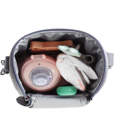 Insulated Breastmilk Cooler Bag for Baby Bottles | Waterproof Nylon Storage | Grey - Buy Online on GoSupps.com