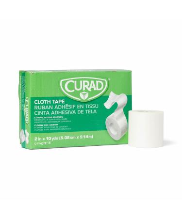 CURAD Cloth Silk Adhesive Medical Tape 2 Inch x 10 Yard Roll - Pack of 6 - Buy Online on GoSupps.com