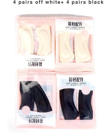 Men Women Heel Grips Liner: Microsuede Pads for Improved Shoe Fit & Comfort - Reduce Heel Pain (Black & Off White) - Buy Online on GoSupps.com