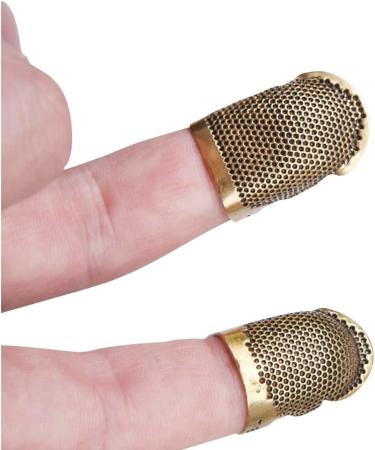 Adjustable Metal Thimble Finger Protector - 4 Pack (2 Sizes) | Sewing Quilting Craft Accessories | DIY Sewing Tools Needlework Essentials - Buy Online on GoSupps.com