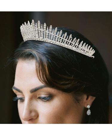 DIDDER Silver Tiara for Women & Girls - Rhinestone Birthday Wedding Crown - Prom Queen/Pageant Headband - Perfect Princess Costume Accessory - Buy Online on GoSupps.com