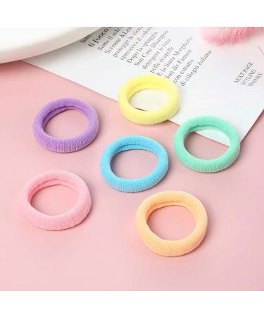 AHENOD 100PCS Small Hair Ties - Seamless Elastic Ponytail Holders for Girls and Kids (Multicolor) - Buy Online on GoSupps.com