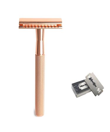 Portable Safety with Metal Handle and Zinc Alloy Head for Men and Women Double Sided EF