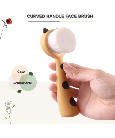 Facial Cleansing Brush with Soft Bristles - Yellow Face Scrubber for Exfoliating and Massaging Skin - Buy Online on GoSupps.com