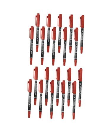 Healeved 20 Pcs Microblading Eyebrow Pen Eyebrow Pencils Tool Plastic Red