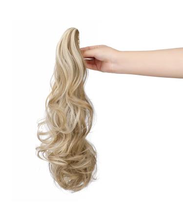 Qunlinta 18 Synthetic Ponytail Extension Ash Blonde Mix Light Bleach Blonde - Buy Online on GoSupps.com