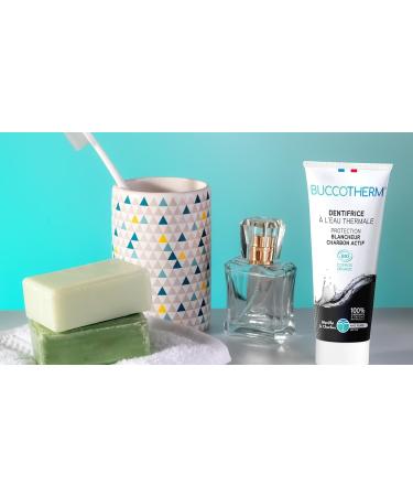 BUCCOTHERM | Whitening Protection Toothpaste with Activated Charcoal | Restores teeth to their natural whiteness | Certified Organic - 100% natural ingredients - Mint flavor | Pack of 3x75 ml - Buy Online on GoSupps.com