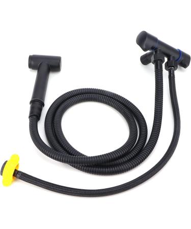 High Pressure Stainless Steel Toilet Sprayer G1/2 - Bidet Sprayer with 1 in 2 Out Angle Valve | Premium Bathroom Supplies - Buy Online on GoSupps.com