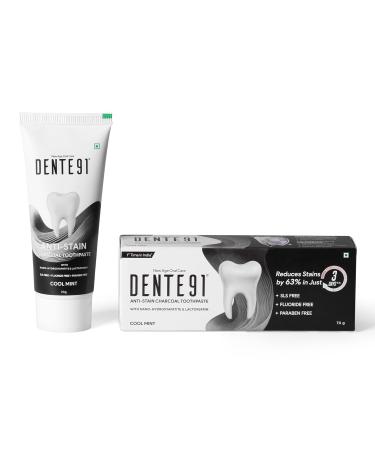 Charcoal Toothpaste for Stain Removal & Teeth Whitening Protects against Dental Caries & Strengthens Enamel Reduces 63% stains Whitens teeth by 80% in just 3 days - 70g