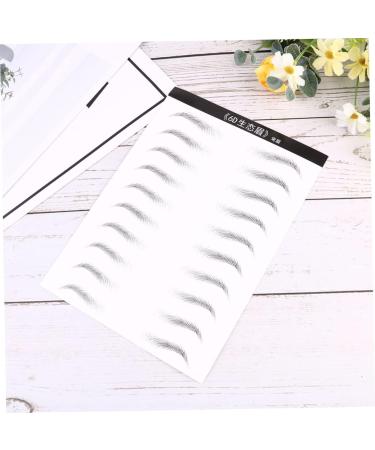 FOMIYES 2 Sheets Waterproof Stickers Black Stickers Makeup Eyebrow Sticker Eyebrow Stickers Modify 3d Tool - Buy Online on GoSupps.com