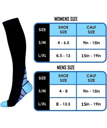 Angoter Compression Stockings for Men & Women | Long Sports Socks for Walking Cycling Pregnancy & Edema - Size S-M - Buy Online on GoSupps.com