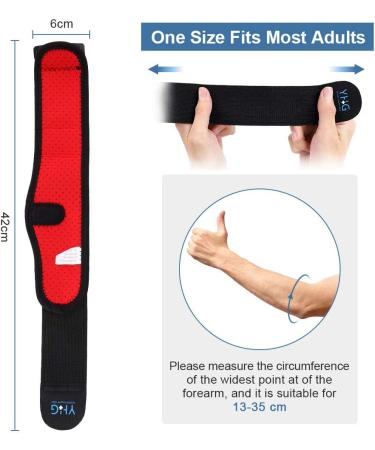 Tennis Elbow Brace with Compression Pad - Support Strap for Tendonitis, Golfers Elbow - Men and Women - Buy Online on GoSupps.com
