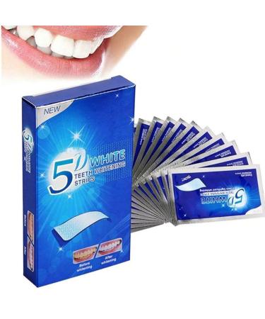 5D Professional Teeth Whitening Strips Reduced Sensitivity Formula Removes Stains