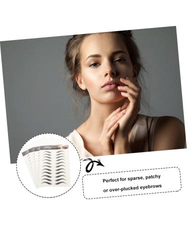PLAFOPE 4 Sheets Waterproof Eyebrow Stickers Eyebrow Tattoos Stickers 6d Hair-like Eyebrows Stickers Tool 4d 21x14.8cm Black - Buy Online on GoSupps.com