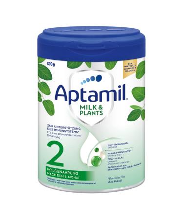 Aptamil Milk & Plants 2 Follow-on formula after 6 months With Omega 3 DHA & ALA Without palm oil Baby food Milk powder 1x 800g