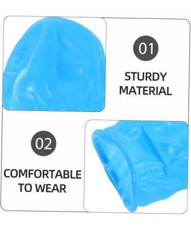 OSALADI Nitrile Finger Cots - 100pcs Sky-blue Finger Protection Covers for Relief & Protection | Durable Butyronitrile Finger Covers 6.50X2.50X2.50CM - Buy Online on GoSupps.com